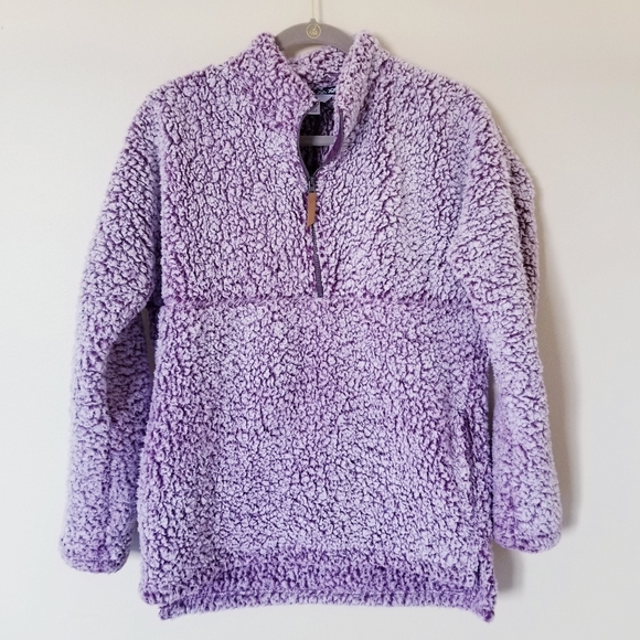 Time and Tru Jackets & Blazers - Purple Fuzzy Sherpa Quarter Zip Fleece Medium